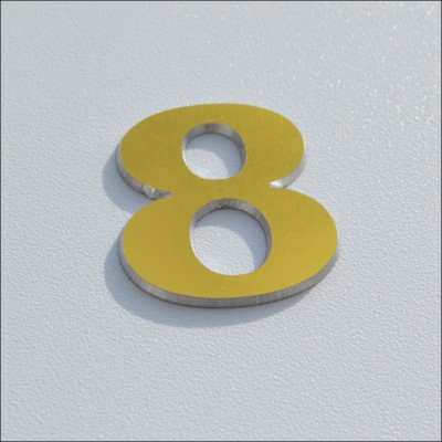 číslo na dveře – zlaté 8